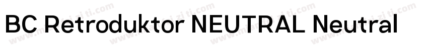 BC Retroduktor NEUTRAL Neutral字体转换